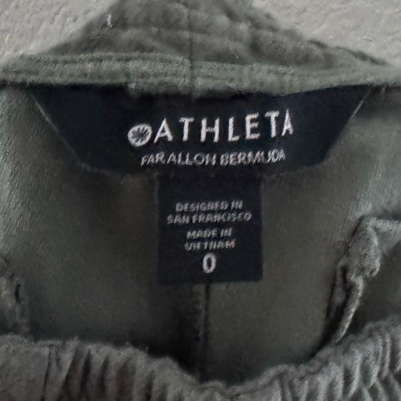 Athleta Farallon Short Bermuda Cotton Camo Olive Green Casual Lounge Travel 0 - Picture 7 of 10